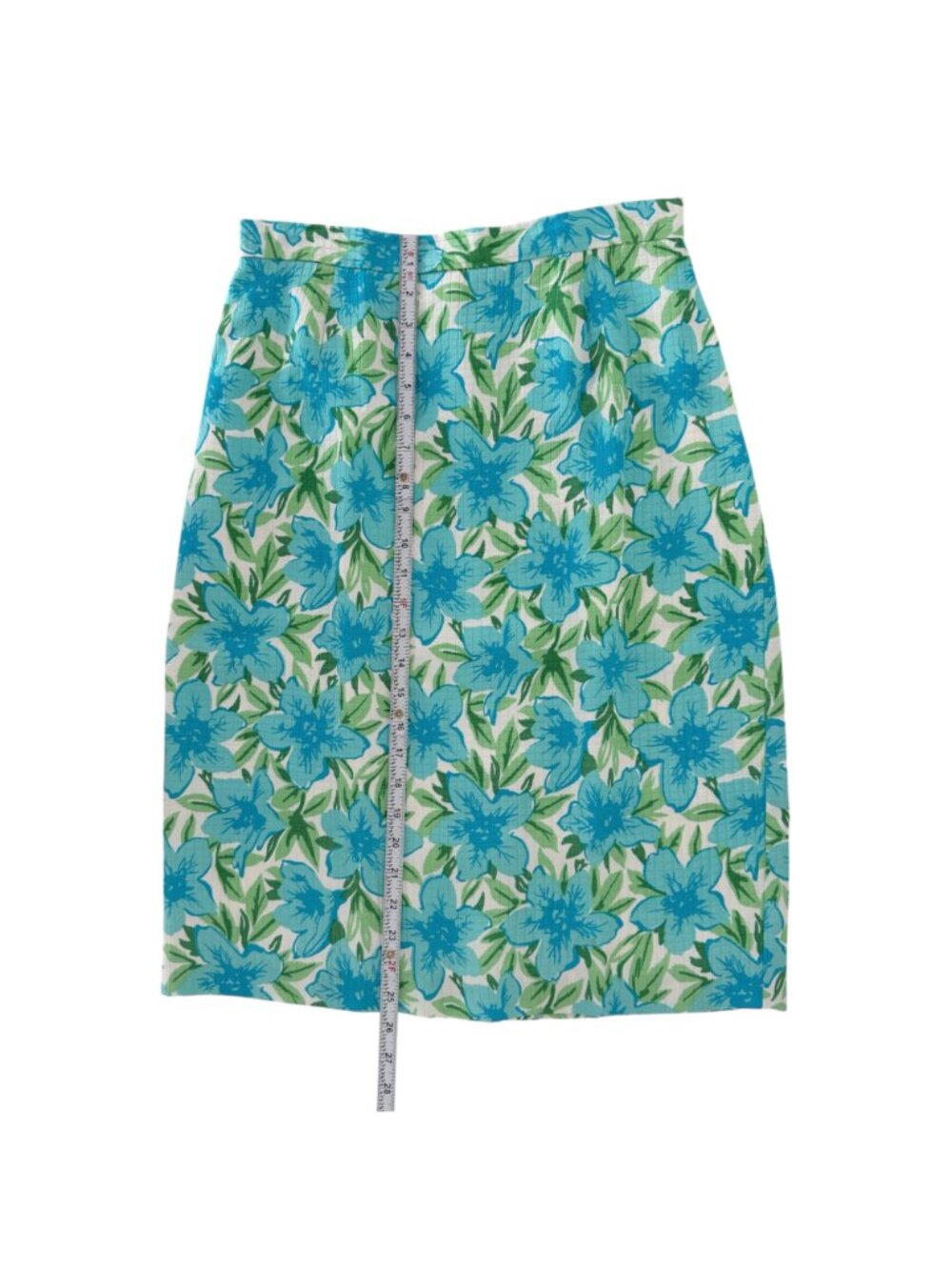 Vintage Talbots Pure Silk Quilted Floral Botanical Coastal Resort‎ Skirt (10) - Picture 14 of 15